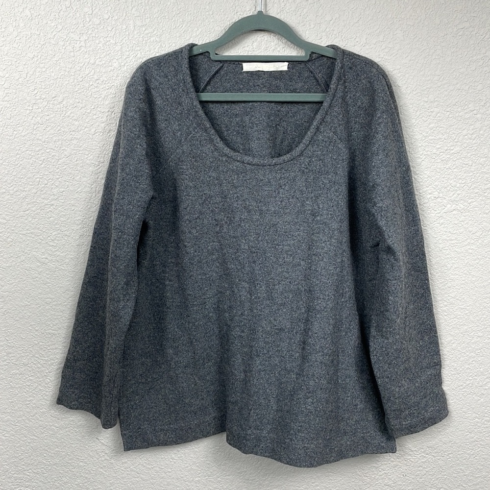 Creatures of Comfort Wool Cashmere Sweater Scoop Neck Gray Oversized Sz S
